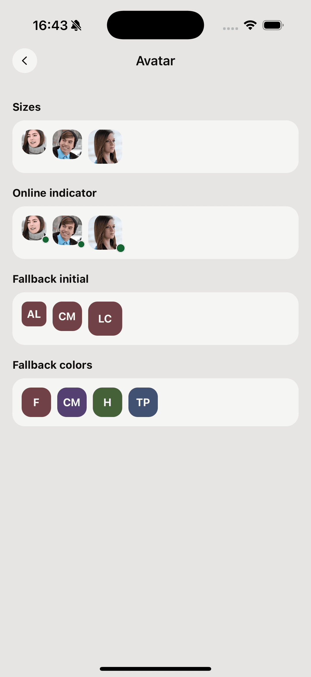 Component preview