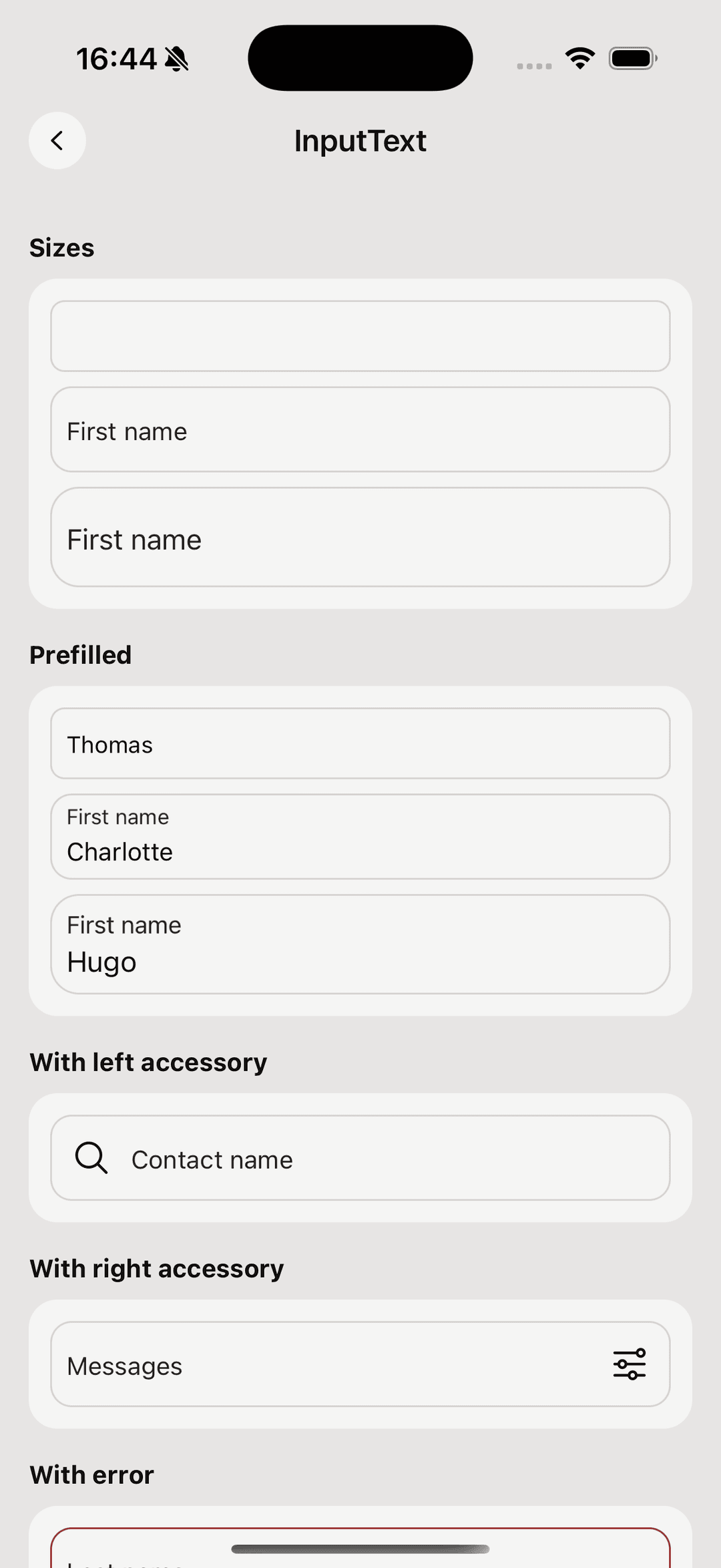 Component preview